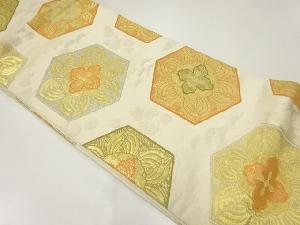 アンティーク　花亀甲模様織出し袋帯（材料）